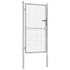 Garden Gate Galvanised Steel 100x150 cm Silver