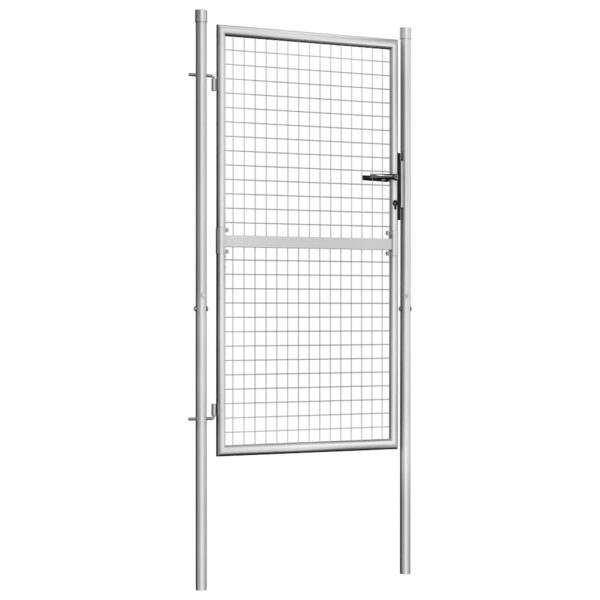 Garden Gate Galvanised Steel 100x150 cm Silver