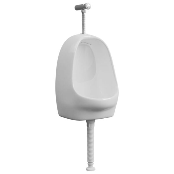 Wall Hung Urinal with Flush Valve Ceramic White