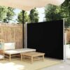 Patio Terrace Side awning 160 x 300 cm Black