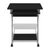 Compact Computer Desk with Pull-out Keyboard Tray Black