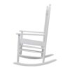 Rocking Chair with Curved Seat White Wood