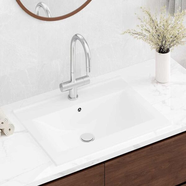8718475868170_m_en_hd_1.jpg Rectangular Ceramic Basin Sink White with Faucet Hole 60x46 cm