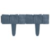 Plastic Garden / Lawn Fence Stone Look 41 pcs 10 m
