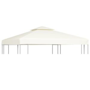 Gazebo Cover Canopy Replacement 310 g / mÂ² Cream White 3 x 3 m