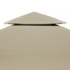 Gazebo Cover Canopy Replacement 310 g / mÂ² Beige 3 x 3 m