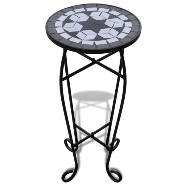8718475874546_a_en_hd_1.jpg Mosaic Side Table Plant Table Black White