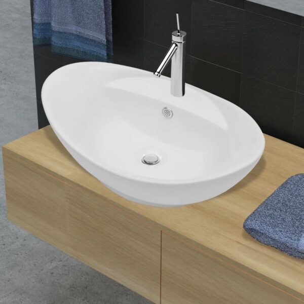 8718475876762_m_en_hd_1.jpg Luxury Ceramic Basin Oval with Overflow and Faucet Hole