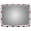 Convex Traffic Mirror Rectangle 60 x 80 cm with Reflectors