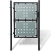 Black Single Door Fence Gate 100x150 cm