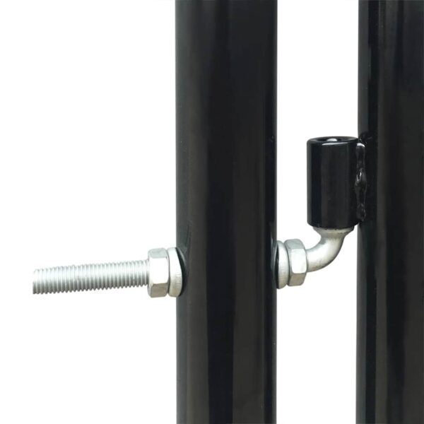 Black Single Door Fence Gate 100x150 cm