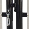 Black Single Door Fence Gate 300x75 cm