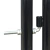 Black Single Door Fence Gate 300x150 cm