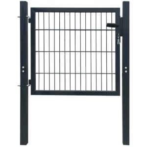 2D Fence Gate (Single) Anthracite Grey 100x80 cm