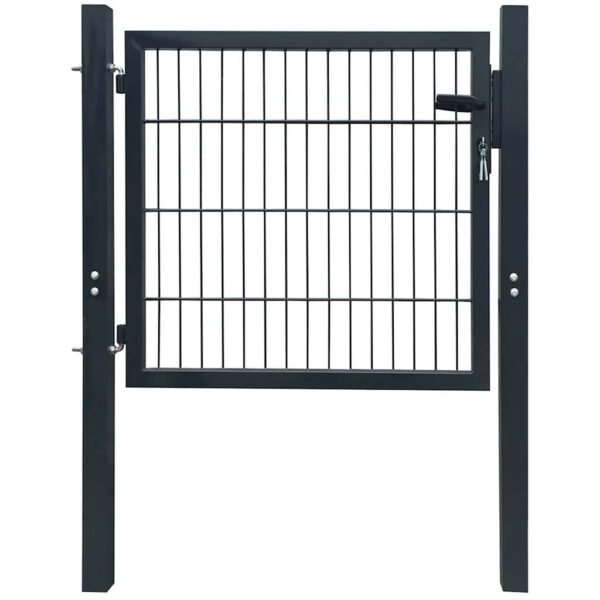 2D Fence Gate (Single) Anthracite Grey 100x80 cm