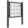 2D Fence Gate (Single) Anthracite Grey 100x80 cm