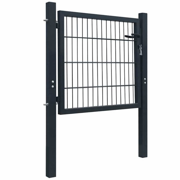 2D Fence Gate (Single) Anthracite Grey 100x80 cm