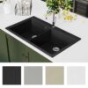 8718475941439_g_en_hd_1.jpg Overmount Kitchen Sink Double Basin Granite Black