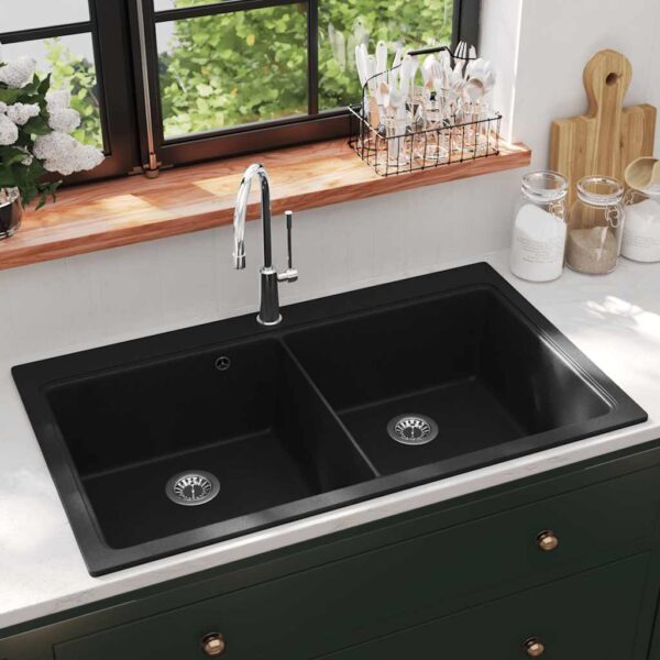 8718475941439_m_en_hd_1.jpg Overmount Kitchen Sink Double Basin Granite Black