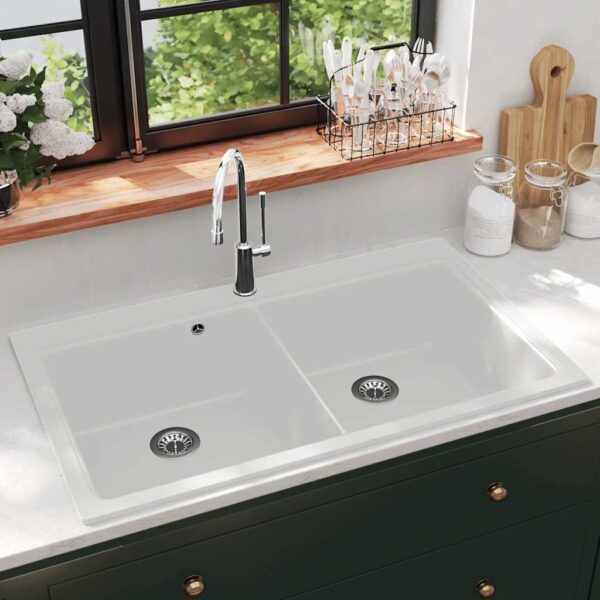 8718475941453_m_en_hd_1.jpg Overmount Kitchen Sink Double Basin Granite White