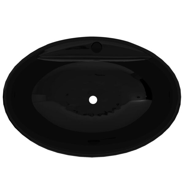 8718475942108_g_en_hd_1.jpg Ceramic Bathroom Sink Basin Faucet/Overflow Hole Black Oval