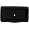 Ceramic Bathroom Sink Basin Black Rectangular
