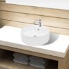 8718475942276_m_en_hd_1.jpg Ceramic Bathroom Sink Basin Faucet/Overflow Hole White Round