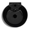 8718475942320_g_en_hd_2.jpg Ceramic Stand Bathroom Sink Basin Faucet/Overflow Hole Black Round