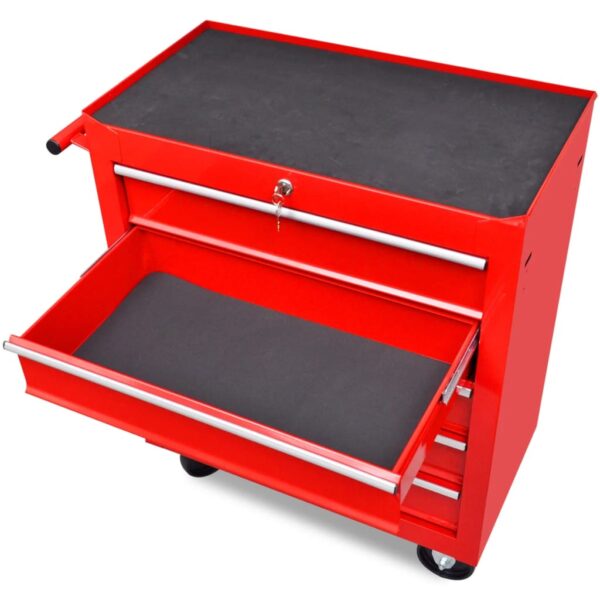 8718475945314_g_en_hd_1.jpg Workshop Tool Trolley 5 Drawers Red