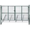 Double Door Fence Gate 300x150 cm Powder-Coated Steel