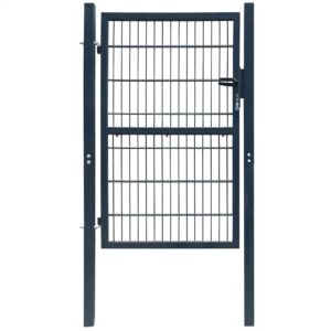 Fence Gate Steel 100x200 cm Anthracite