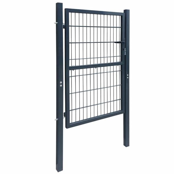Fence Gate Steel 100x200 cm Anthracite