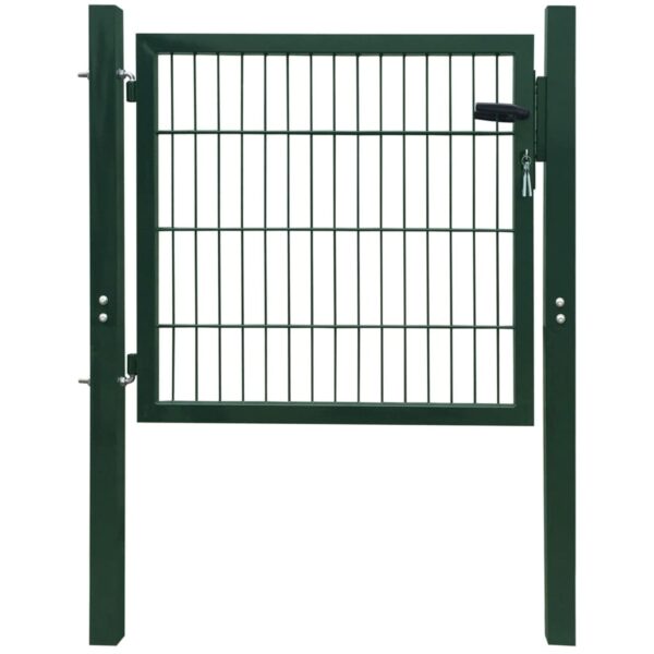 8718475965817_a_en_hd_1.jpg Fence Gate Steel Green 100x100 cm