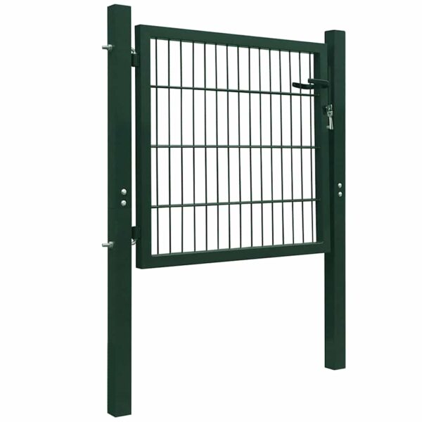 8718475965817_g_en_hd_1.jpg Fence Gate Steel Green 100x100 cm