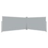 Retractable Side Awning 160x600 cm Grey