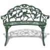 Garden Bench 100 cm Cast Aluminium Green