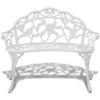Garden Bench 100 cm Cast Aluminium White