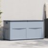 Garden Storage Box 320 L Grey Black