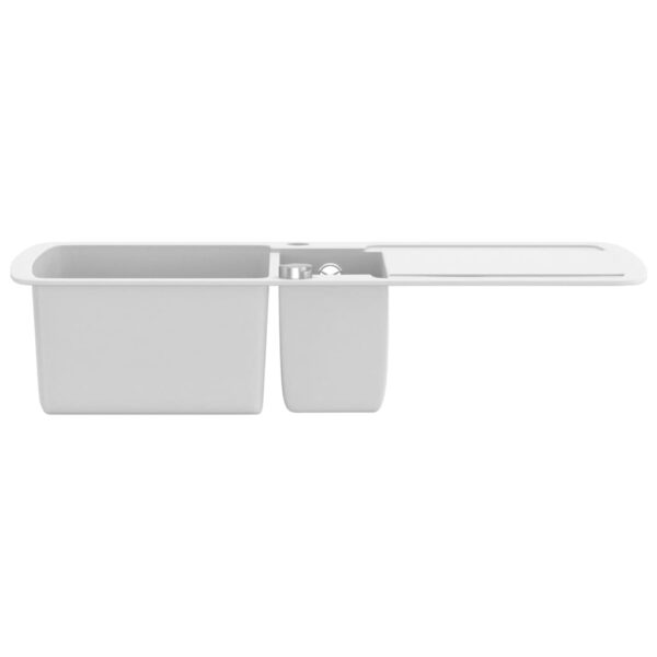 Granite Kitchen Sink Double Basins White
