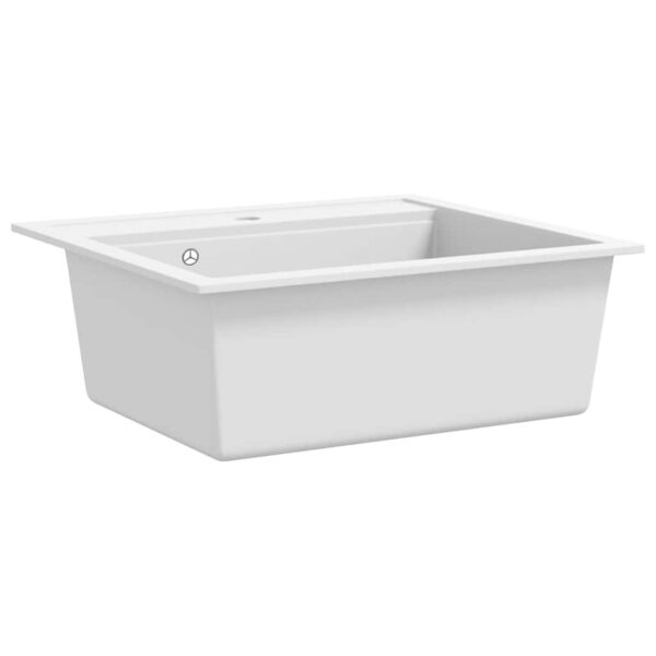 Granite Kitchen Sink Single Basin White