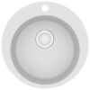 Granite Kitchen Sink Single Basin Round White