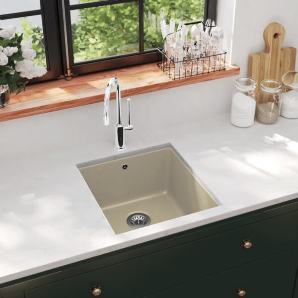 Granite Kitchen Sink Single Basin Beige