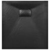 Shower Base Tray SMC Black 90x80 cm