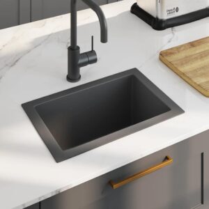 Handmade Kitchen Sink Black Stainless Steel