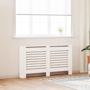 Radiator Cover White 152x19x81.5 cm MDF