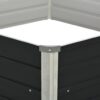 Raised Garden Bed Anthracite 129x129x45 cm Galvanised Steel