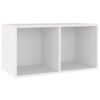 Vinyl Storage Box White 71x34x36 cm Engineered Wood