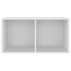 Vinyl Storage Box White 71x34x36 cm Engineered Wood