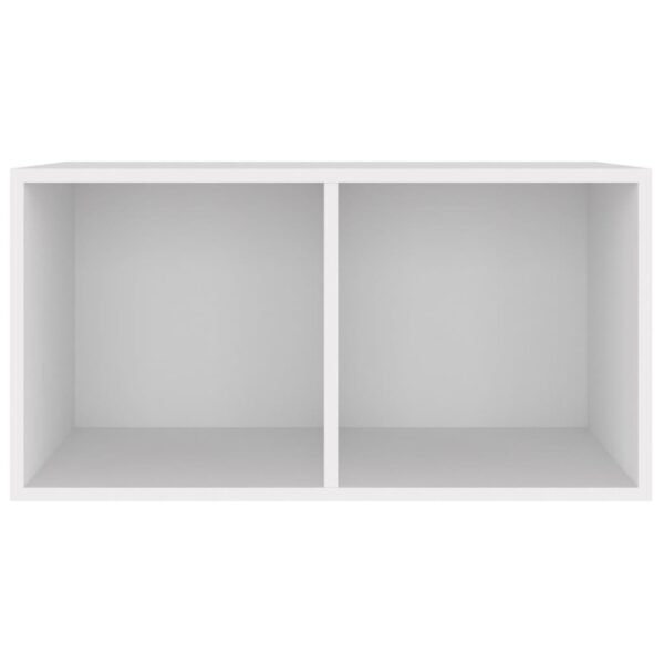 Vinyl Storage Box White 71x34x36 cm Engineered Wood