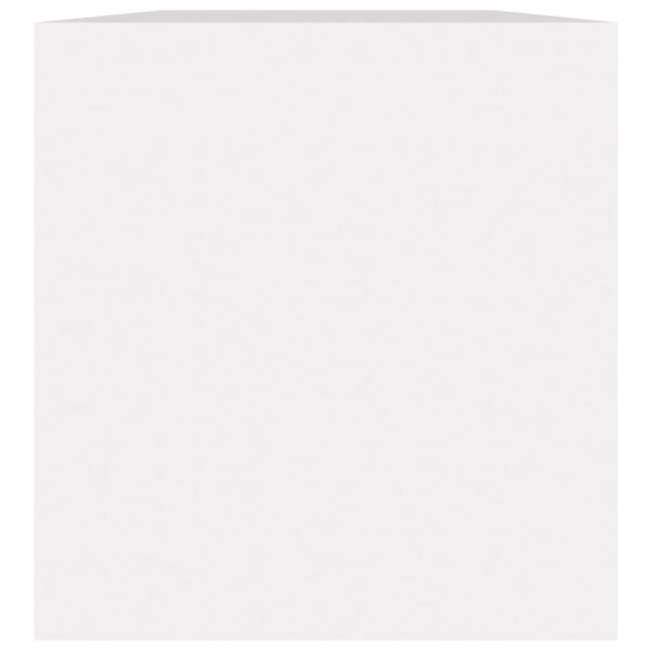 Vinyl Storage Box White 71x34x36 cm Engineered Wood